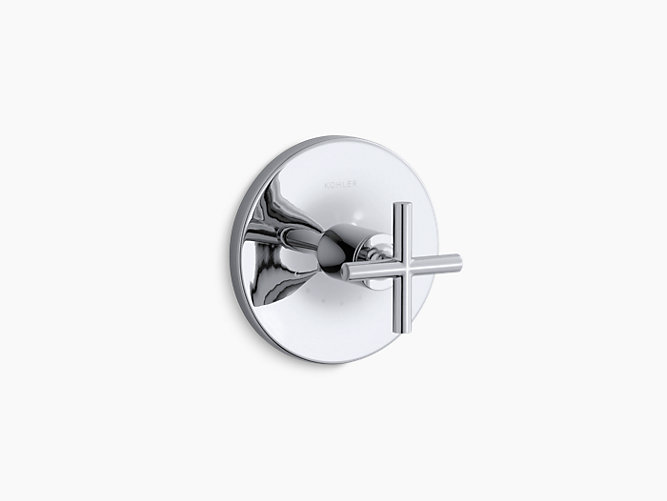 Purist® Valve trim with cross handle for thermostatic valve, requires valve